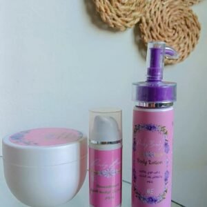 (مجموعة (ست الحسنbody lotion+scrub+deodorant cream